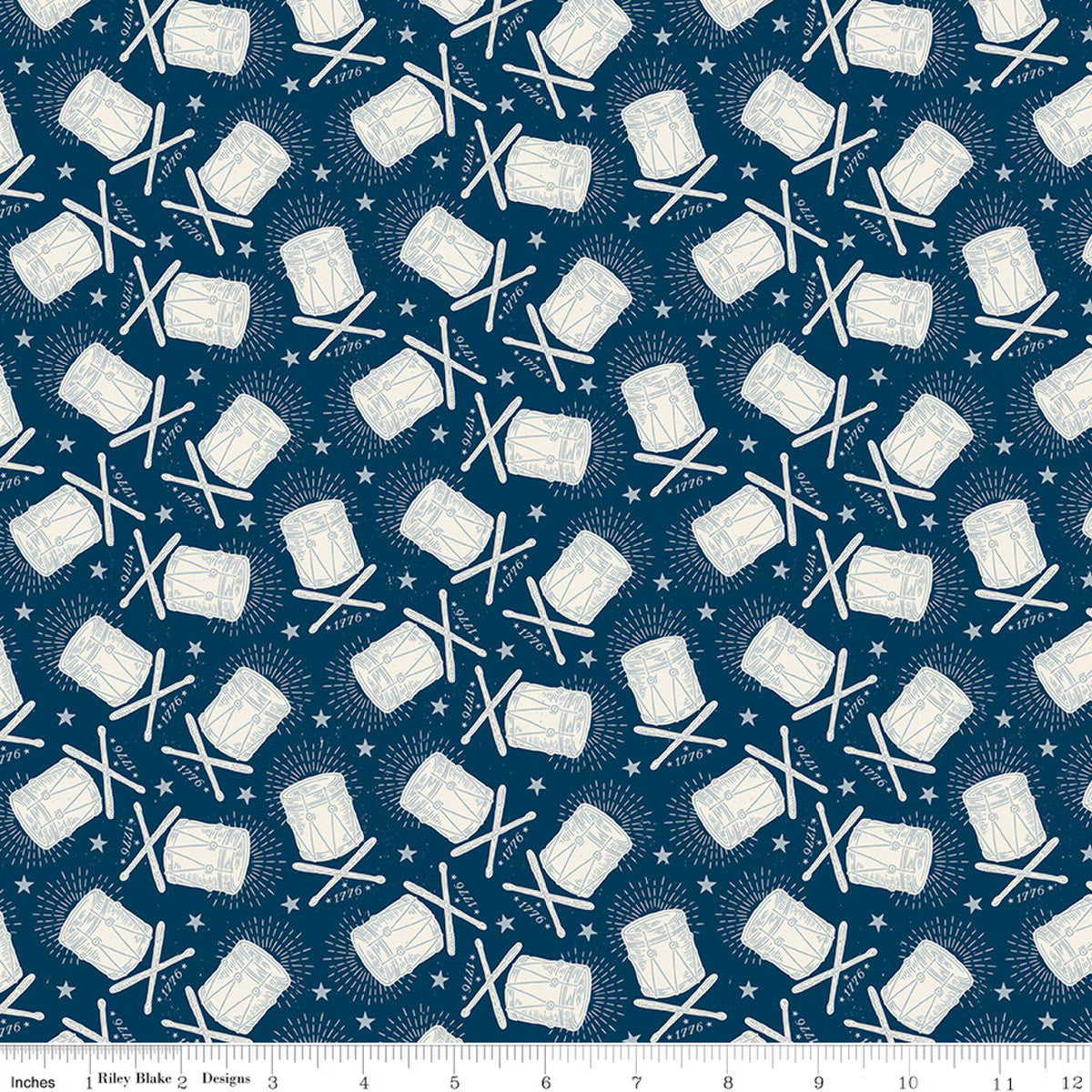 Independence - Quilting Cotton - Drums - Oxford