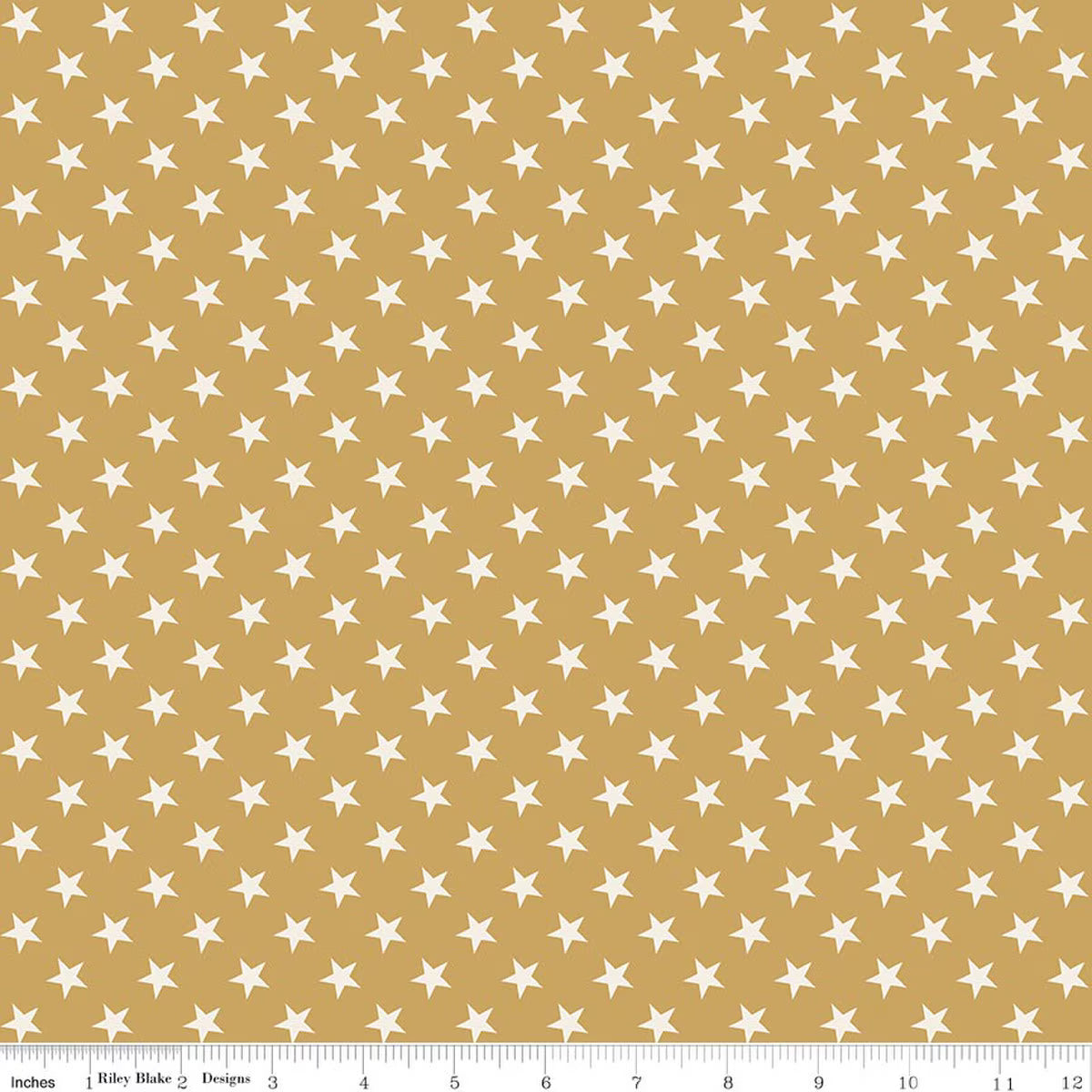 Independence - Quilting Cotton - Stars - Gold