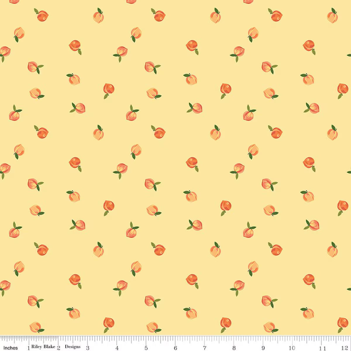 Southern Charm - Quilting Cotton Fabric - Peaches - Yellow