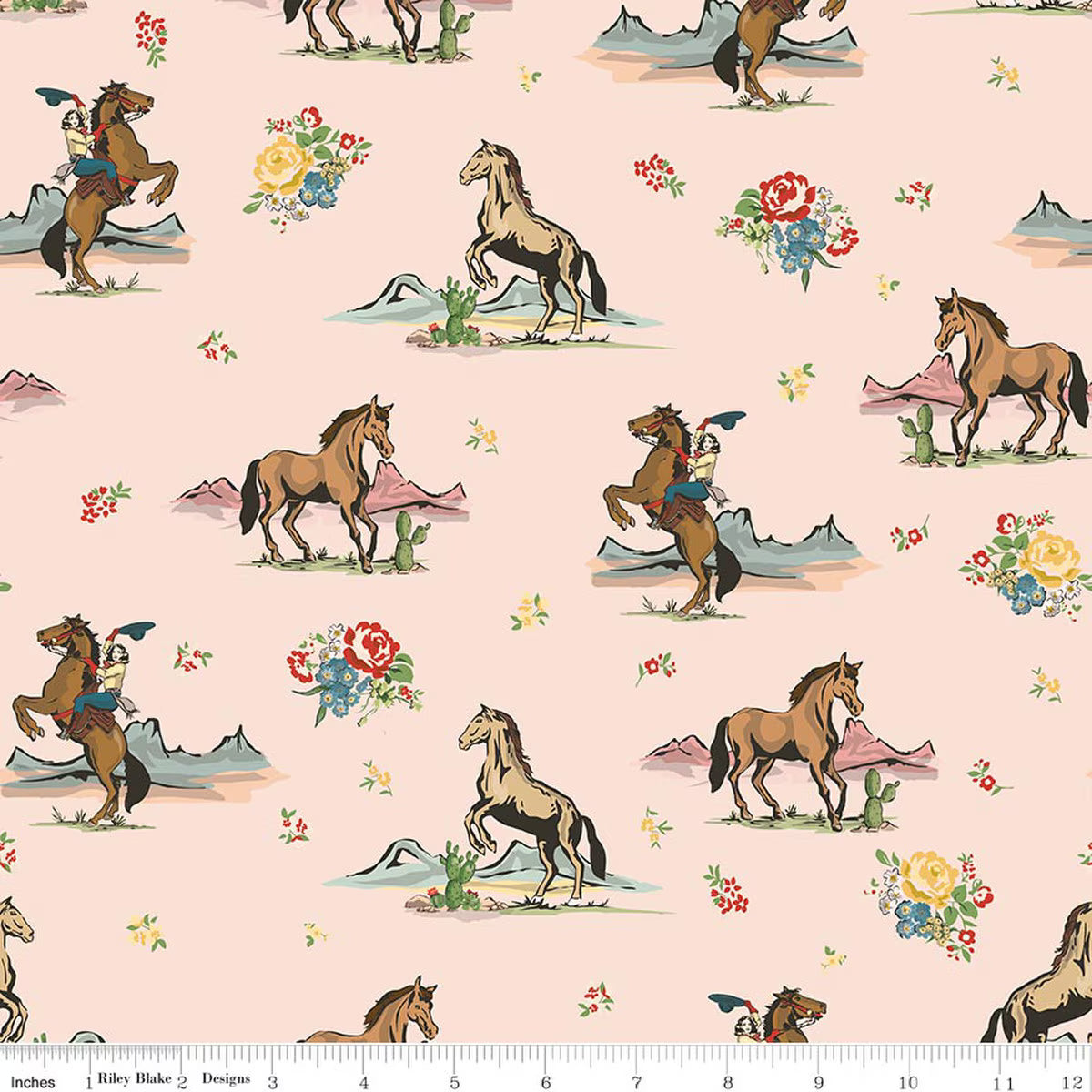 Cowgirl - Quilting Cotton Fabric - Main - Blush
