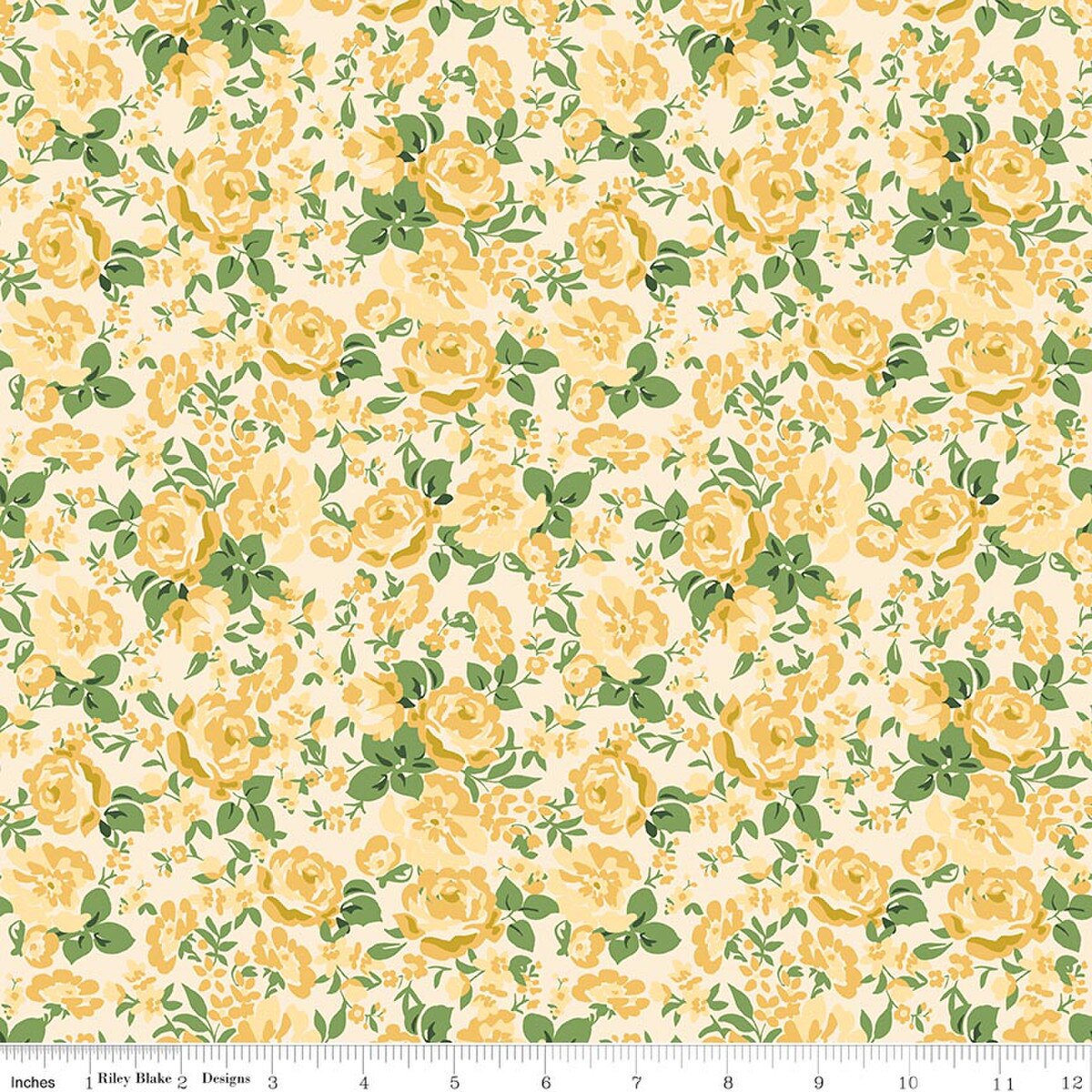 Cowgirl - Quilting Cotton Fabric - Floral - Yellow