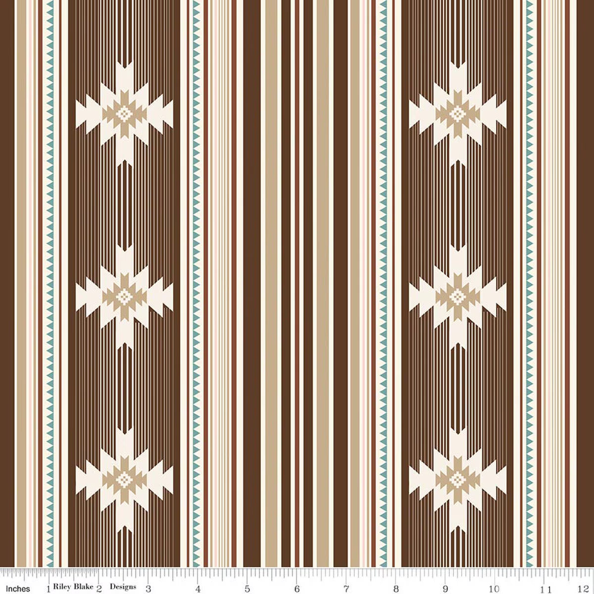 Cowgirl - Quilting Cotton Fabric - Blanket - Brown