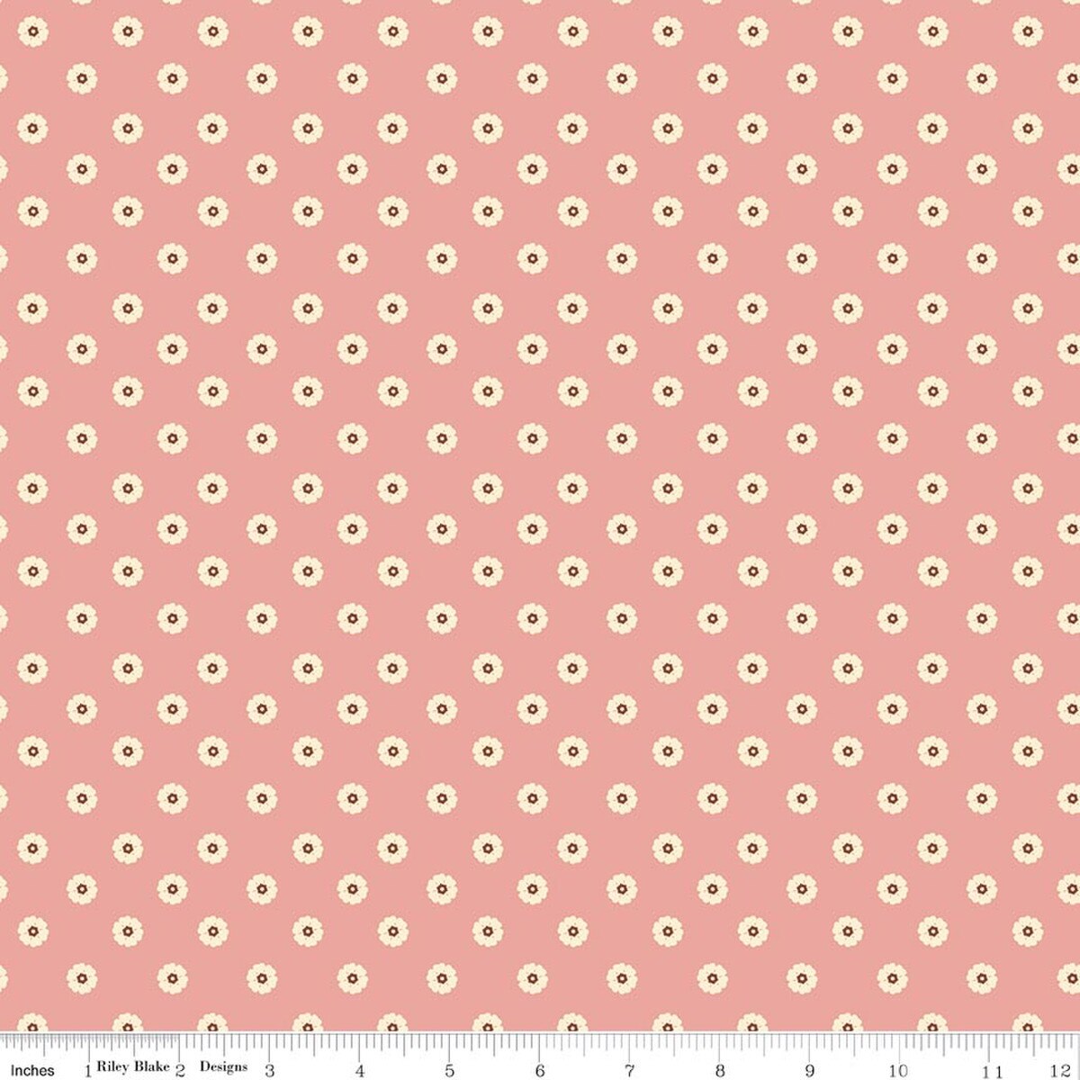 Cowgirl - Quilting Cotton Fabric - Flower Dots - Pink