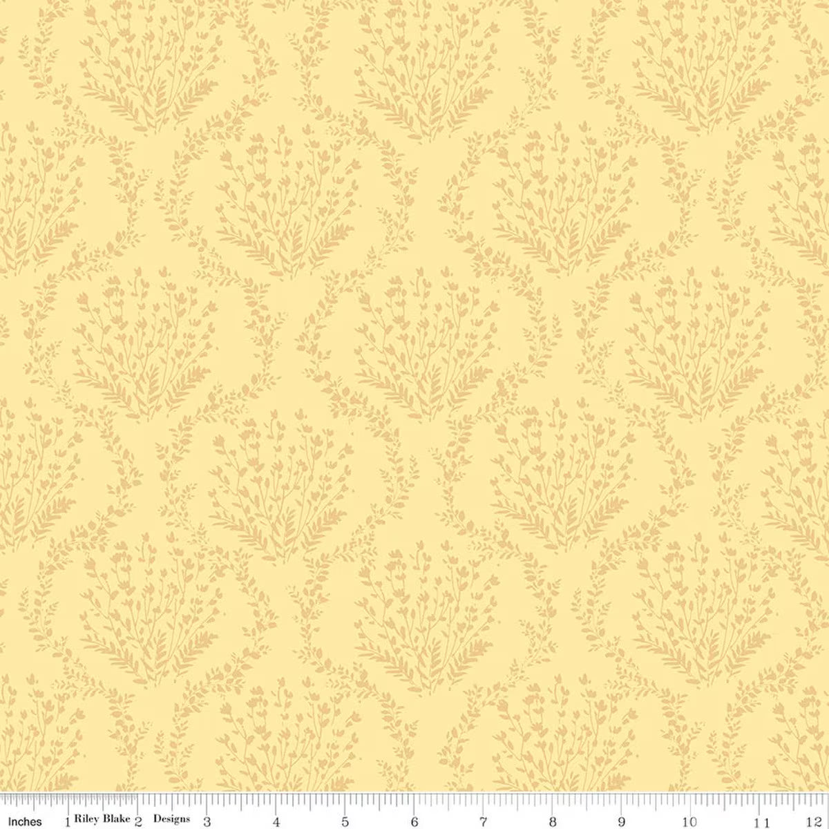 Sketchbook - Quilting Cotton Fabric - Vines - Sunny