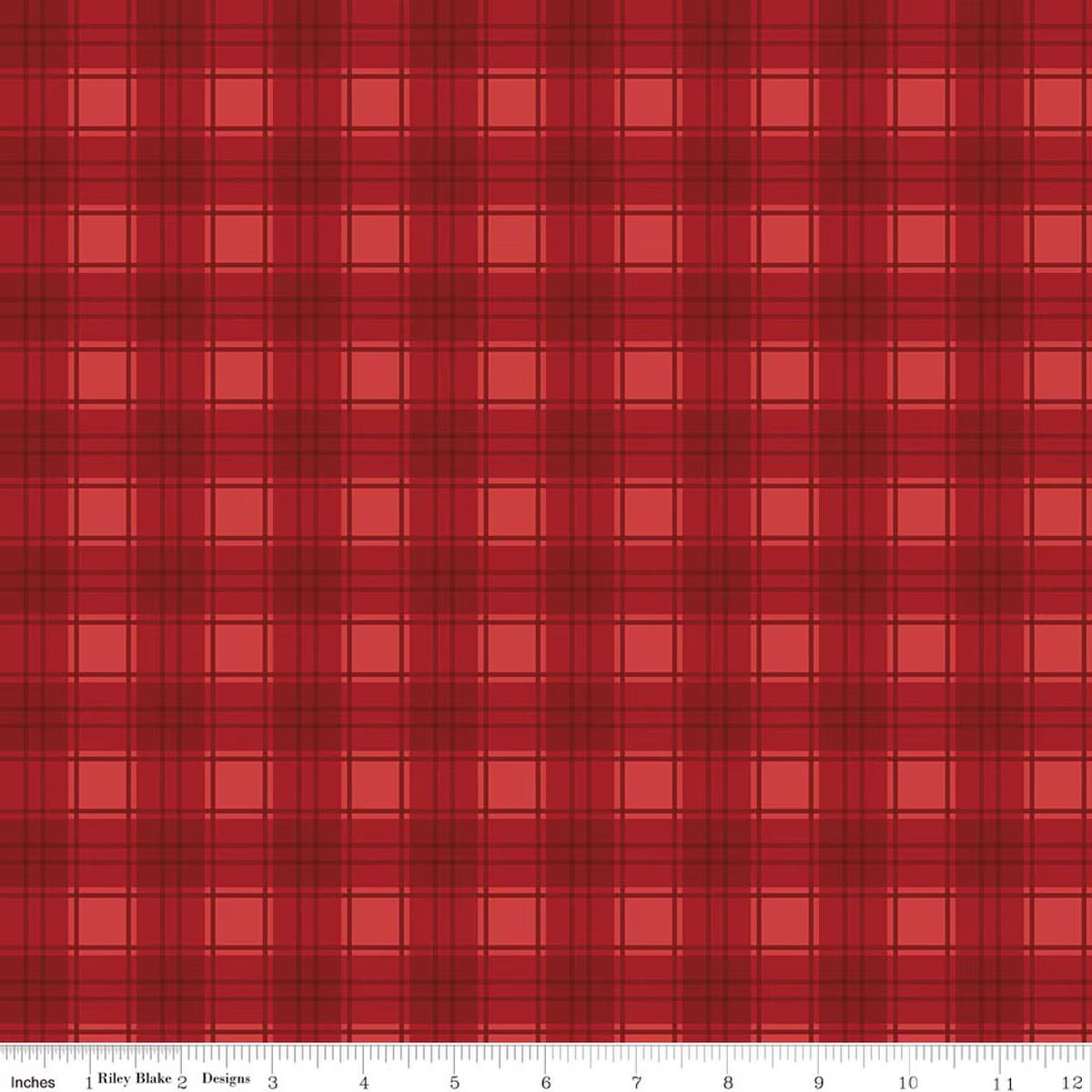 Evergreen Wishes - Quilting Cotton Fabric - Plaid - Red