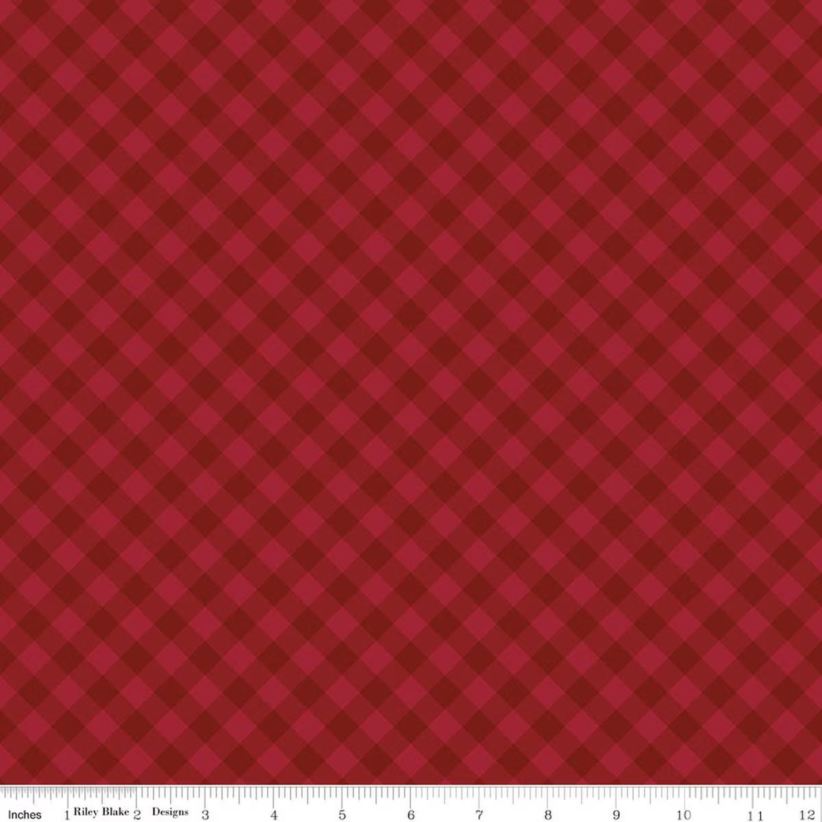 Christmas Time - Quilting Cotton Fabric - Plaid - Red