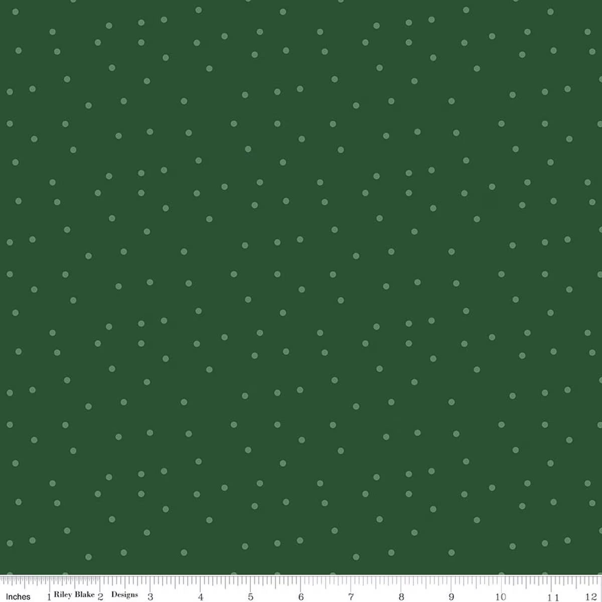 Christmas Time - Quilting Cotton Fabric - Dots - Forest