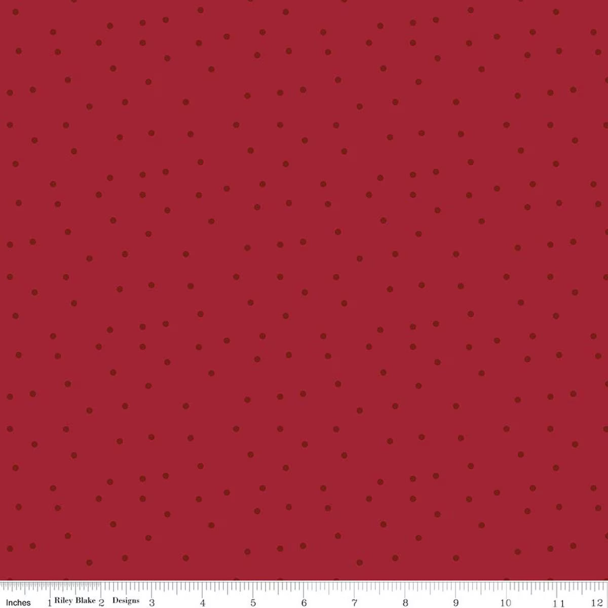 Christmas Time - Quilting Cotton Fabric - Dots - Red