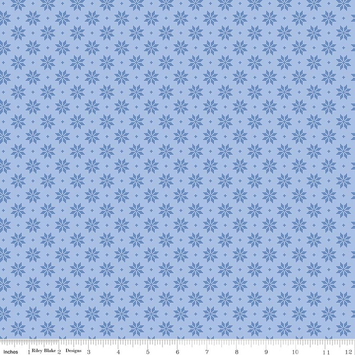 Foxglove - Quilting Cotton Fabric - Stars - Blue
