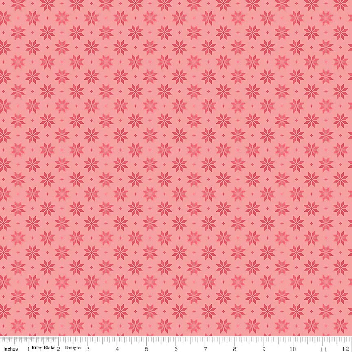 Foxglove - Quilting Cotton Fabric - Stars - Grapefruit