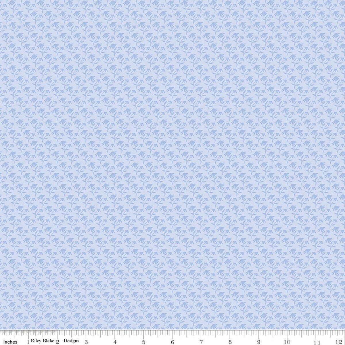 Foxglove - Quilting Cotton Fabric - Tonal Floral - Blue