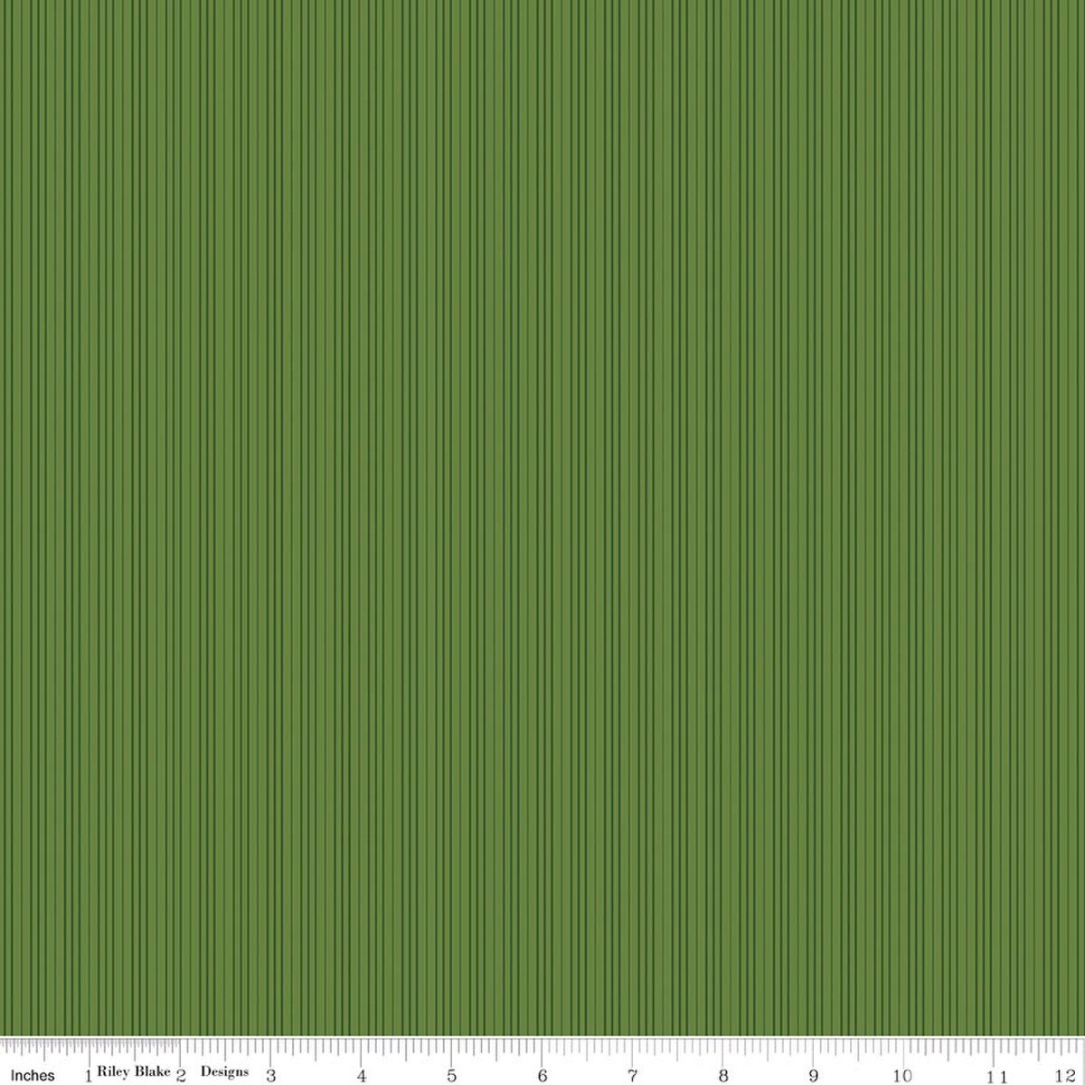 Foxglove - Quilting Cotton Fabric - Stripes - Basil