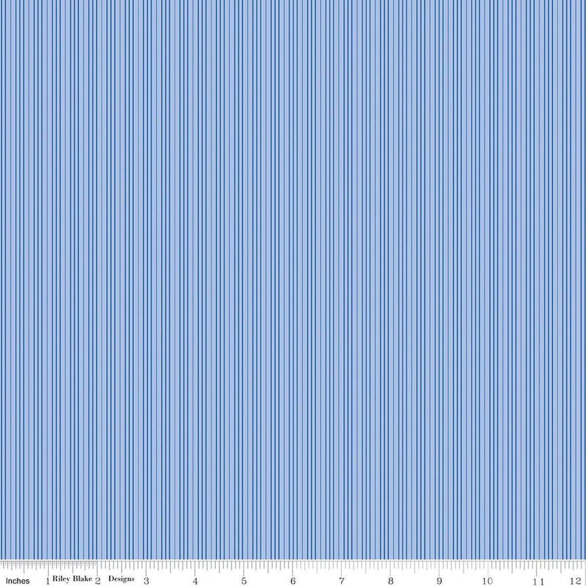 Foxglove - Quilting Cotton Fabric - Stripes - Blue