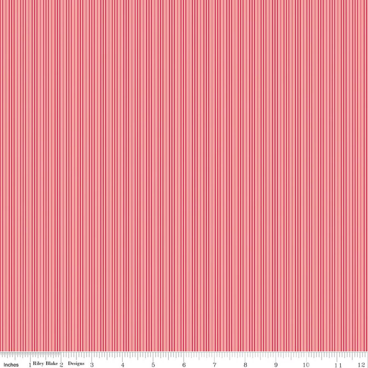 Foxglove - Quilting Cotton Fabric - Stripes - Grapefruit