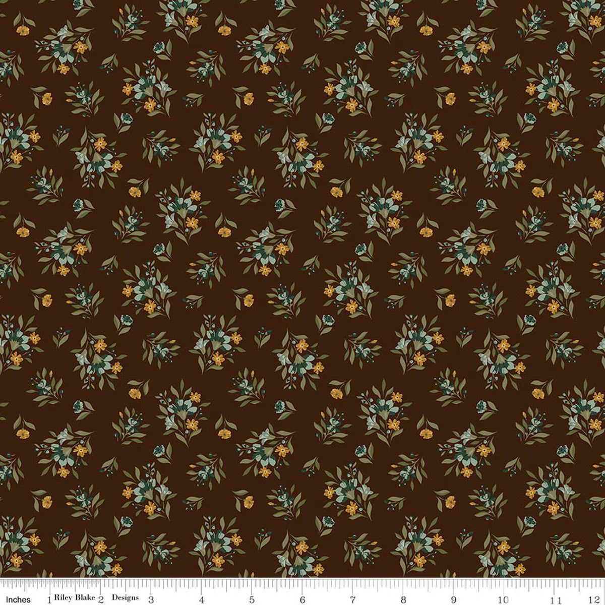 Worth Repeating - Quilting Cotton Fabric - Floral - Coffee