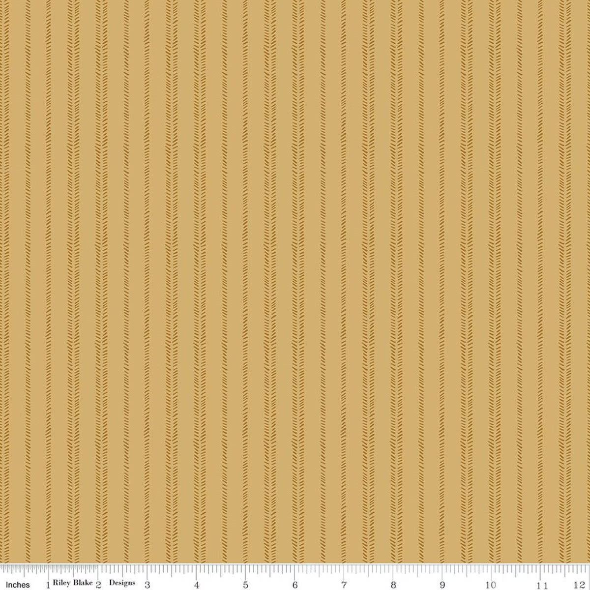 Worth Repeating - Quilting Cotton Fabric - Stripes - Gold