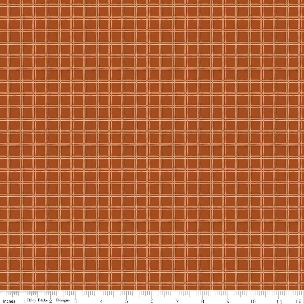 Worth Repeating - Quilting Cotton Fabric - Plaid - Rust
