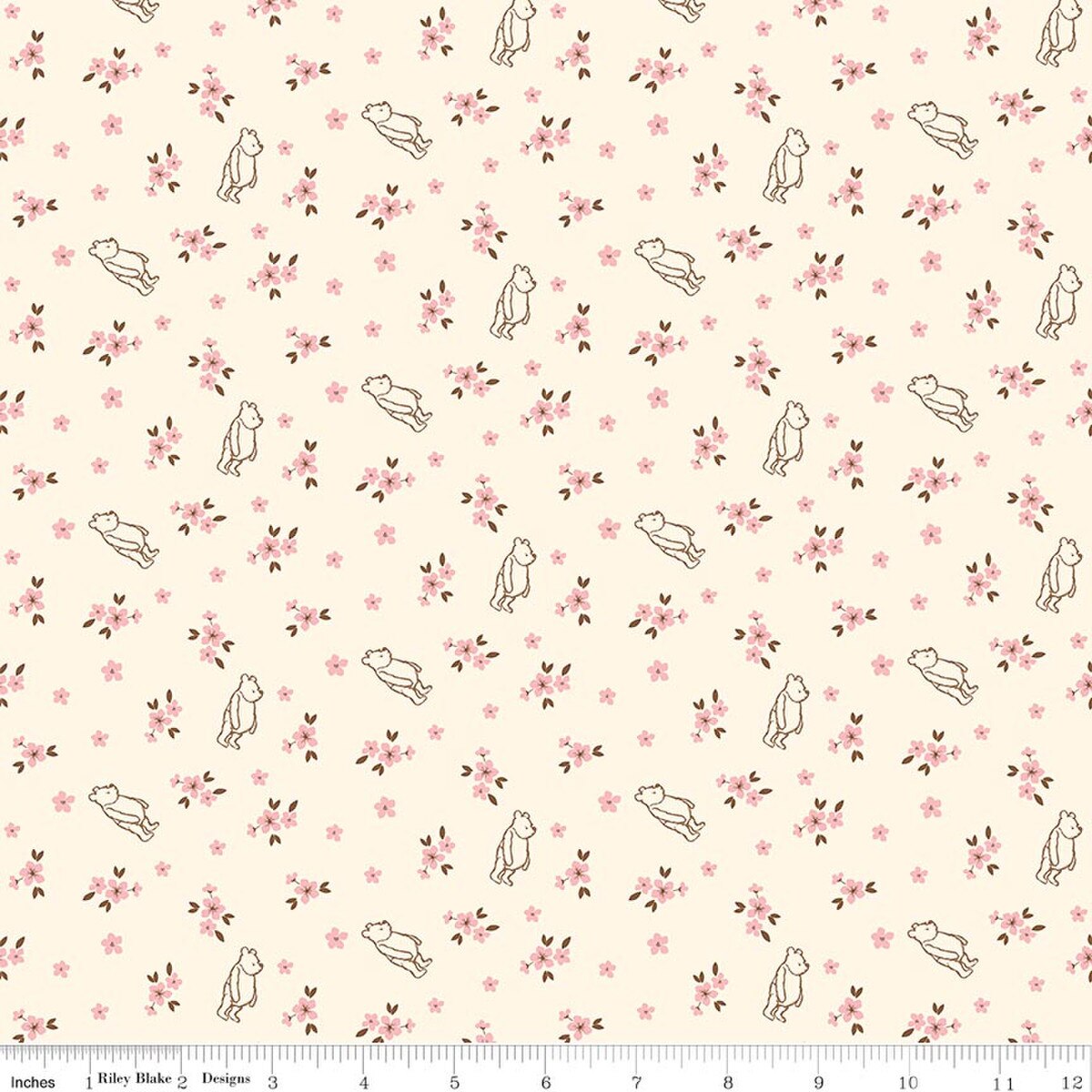 Winnie-The-Pooh – Quilting Cotton Fabric – Baby Ditsy - Cream
