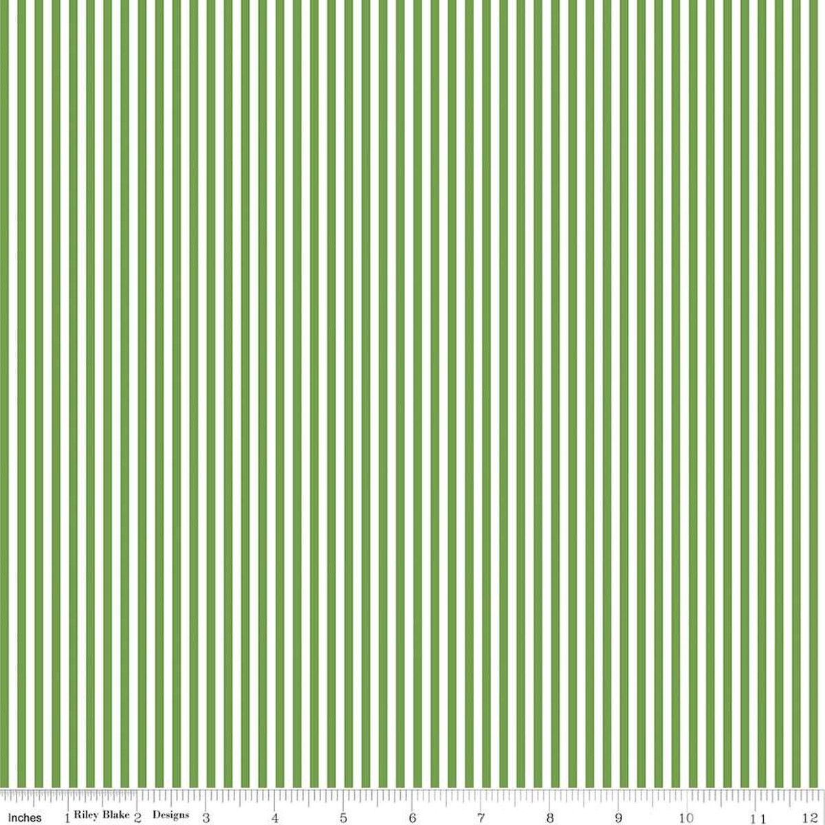 1/8" Stripe - Quilting Cotton Fabric - Clover