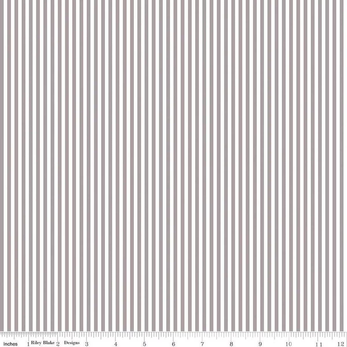 1/8" Stripe - Quilting Cotton Fabric - Gray