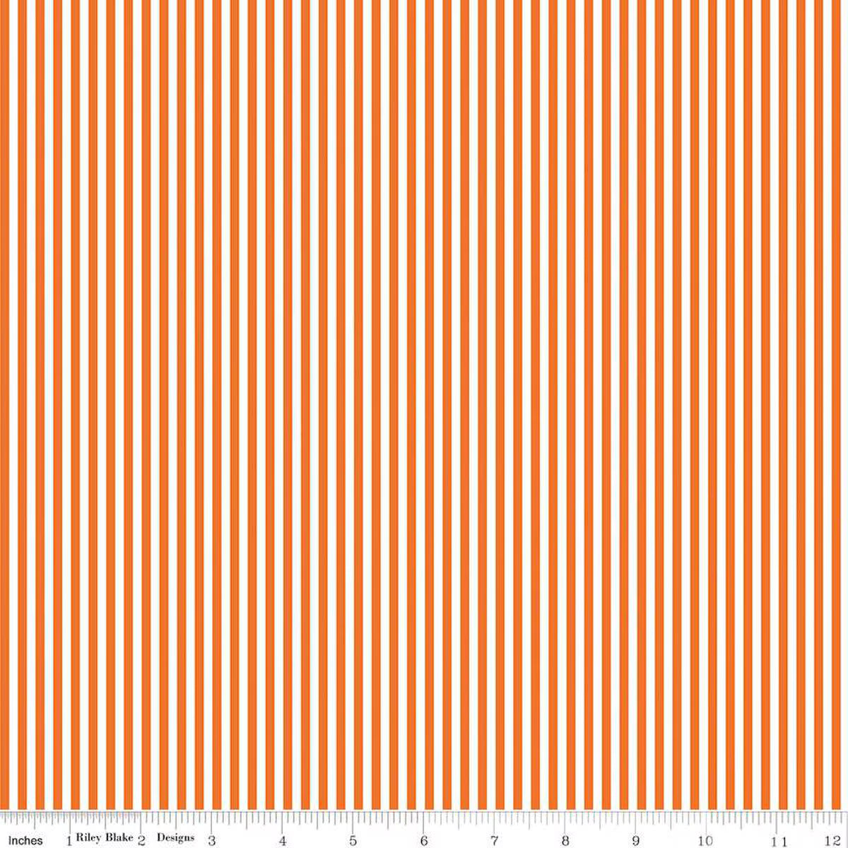 1/8" Stripe - Quilting Cotton Fabric - Orange