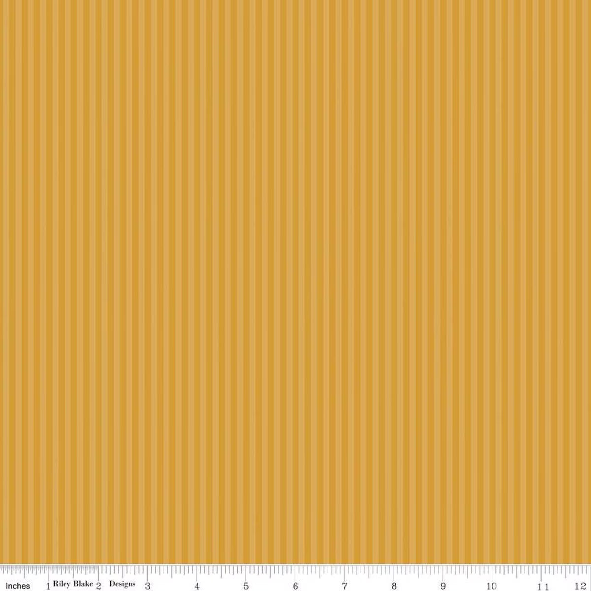1/8" Tonal Stripe - Quilting Cotton Fabric - Golden
