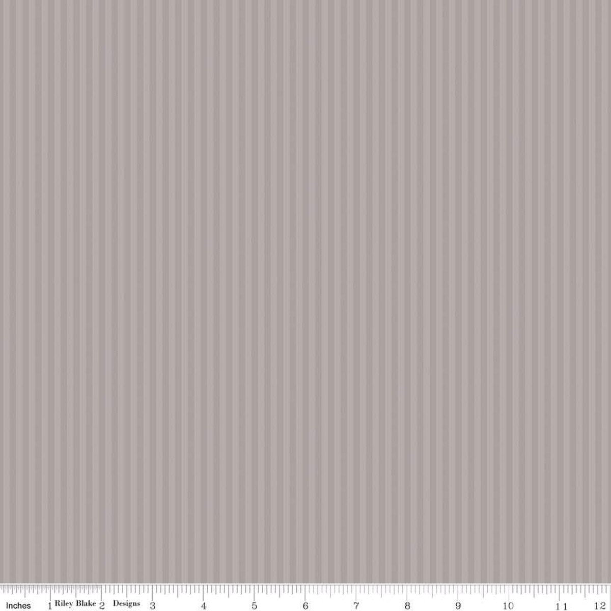 1/8" Tonal Stripe - Quilting Cotton Fabric - Gray
