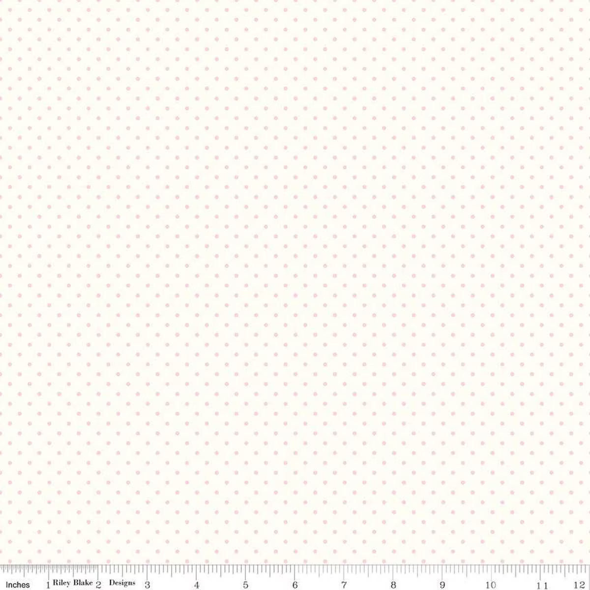 Swiss Dot Le Creme - Quilting Cotton Fabric - Baby Pink