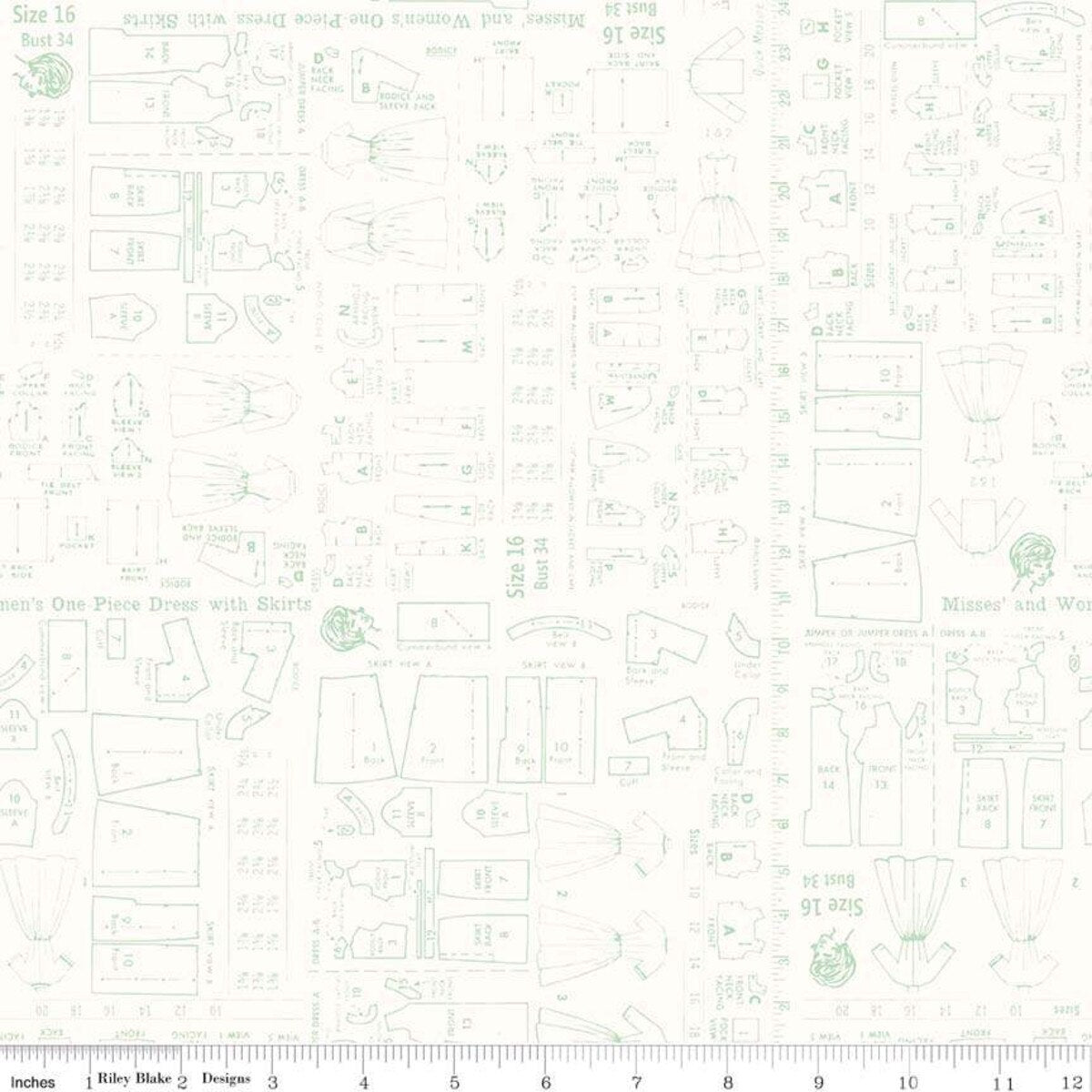 Bee Backgrounds – Quilting Cotton Fabric – Pattern - Mint