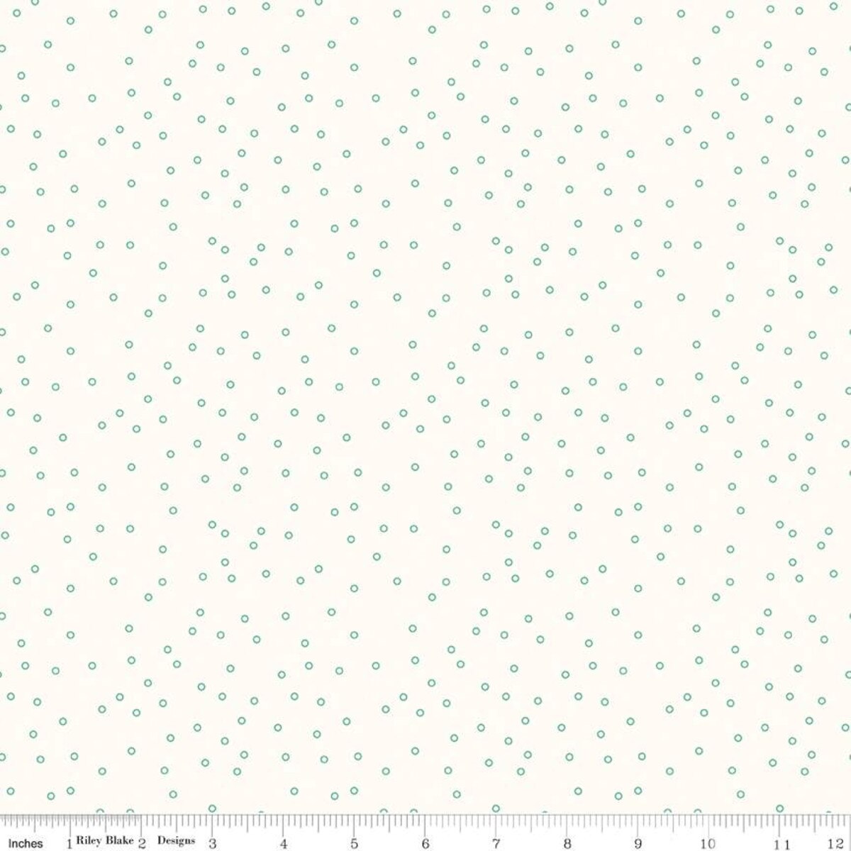 Bee Backgrounds – Quilting Cotton Fabric – Tiny Circle - Sea Glass