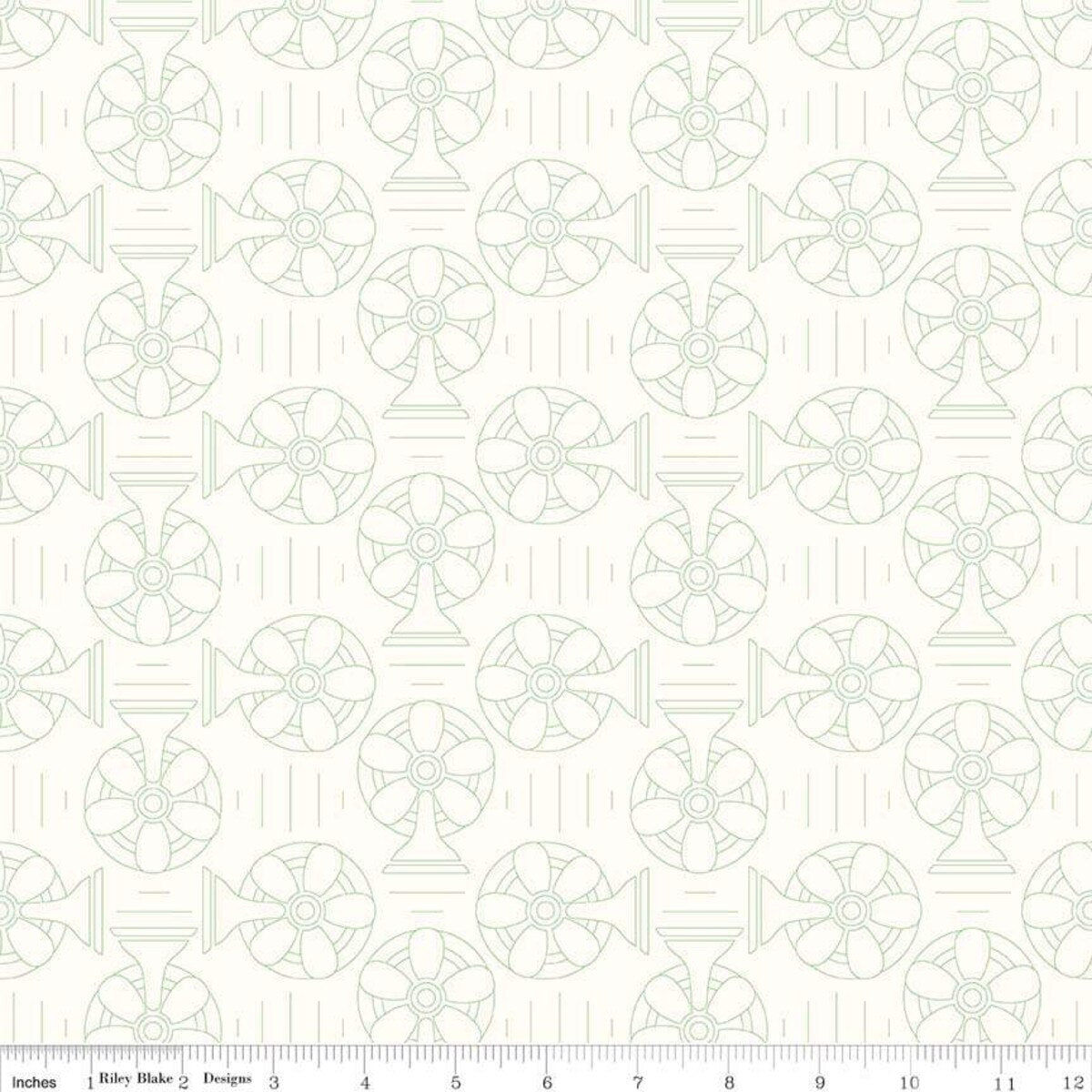 Bee Backgrounds – Quilting Cotton Fabric – Cool - Green