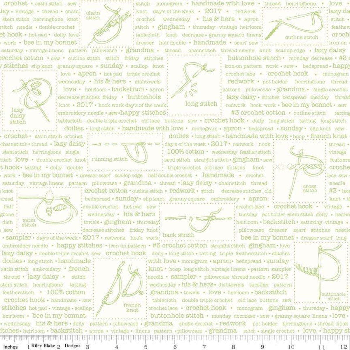 Bee Backgrounds – Quilting Cotton Fabric – Handmade - Light Green