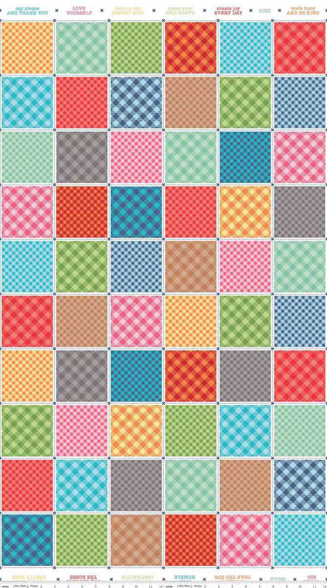 Bee Basics – Quilting Cotton Fabric – Busy Patchwork - Multi
