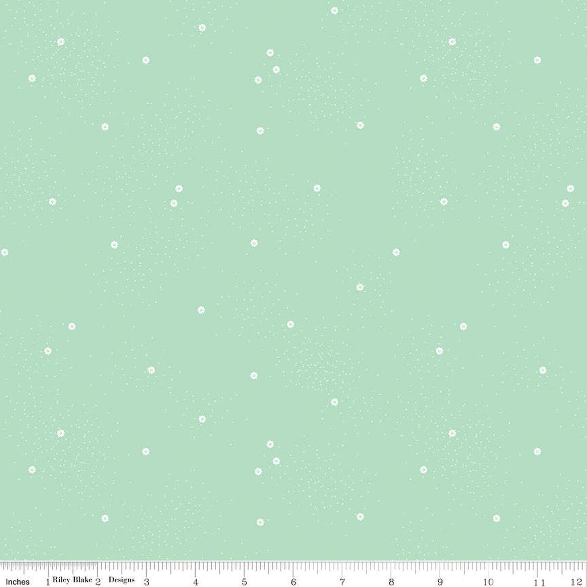 Dainty Daisy - Quilting Cotton Fabric - Mint