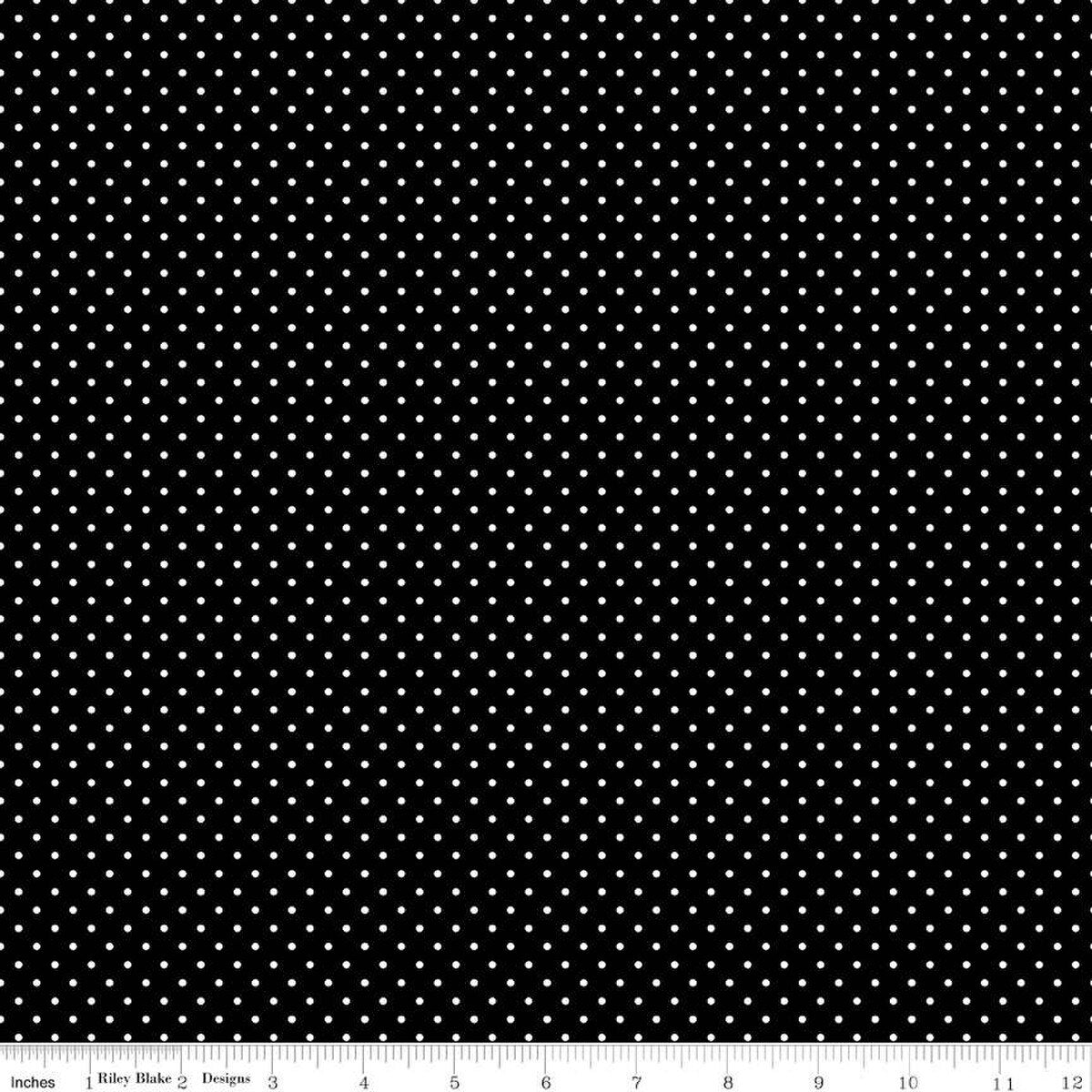 Swiss Dot - Quilting Cotton Fabric - Black