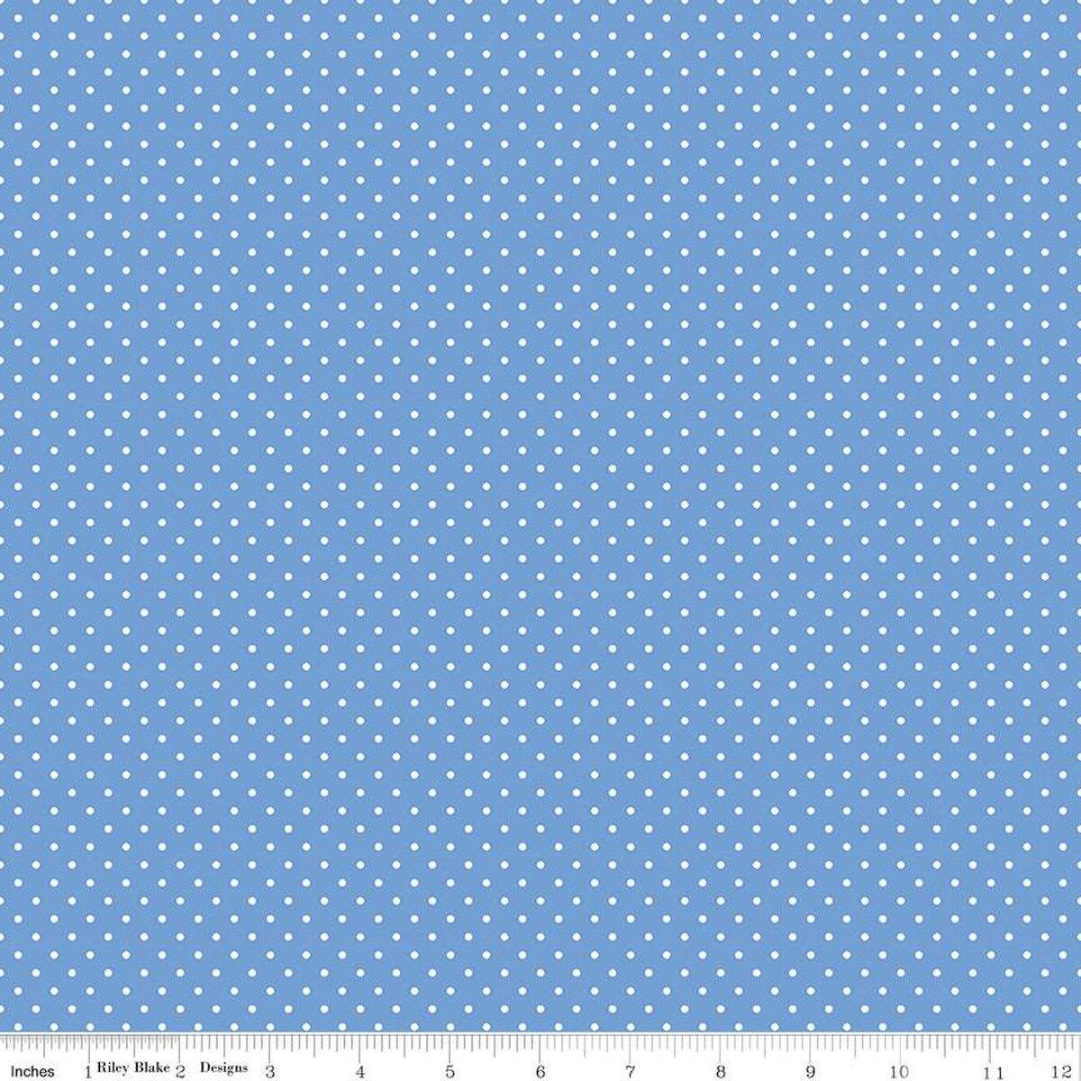 Swiss Dot - Quilting Cotton Fabric - Blueberry