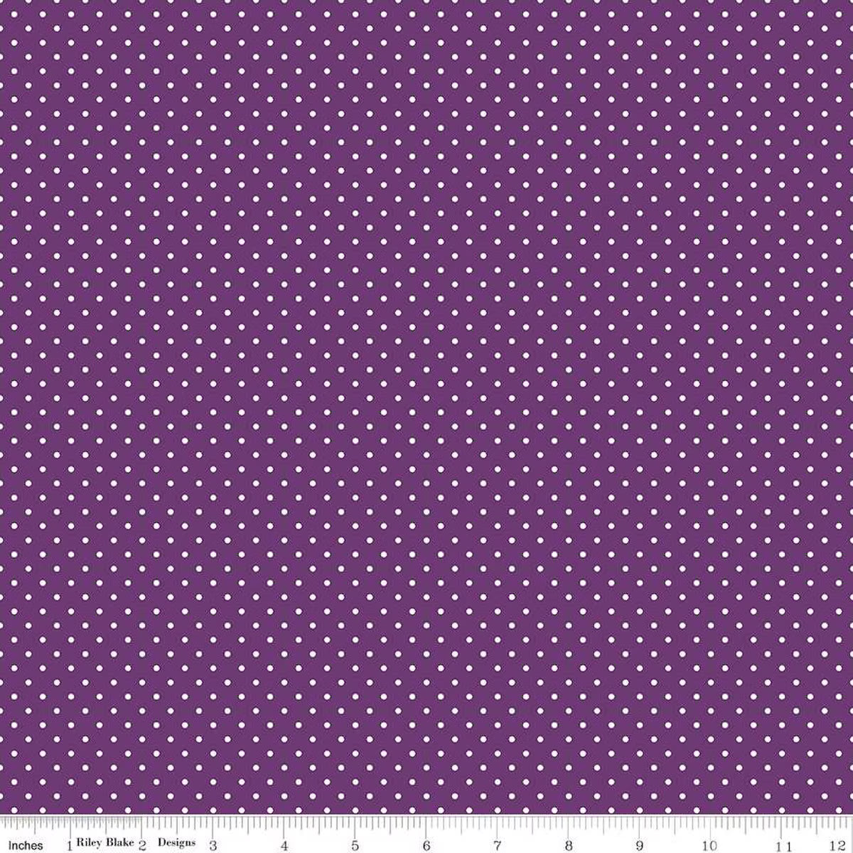 Swiss Dot - Quilting Cotton Fabric - Eggplant