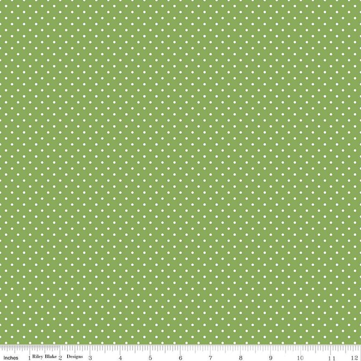 Swiss Dot - Quilting Cotton Fabric - Clover