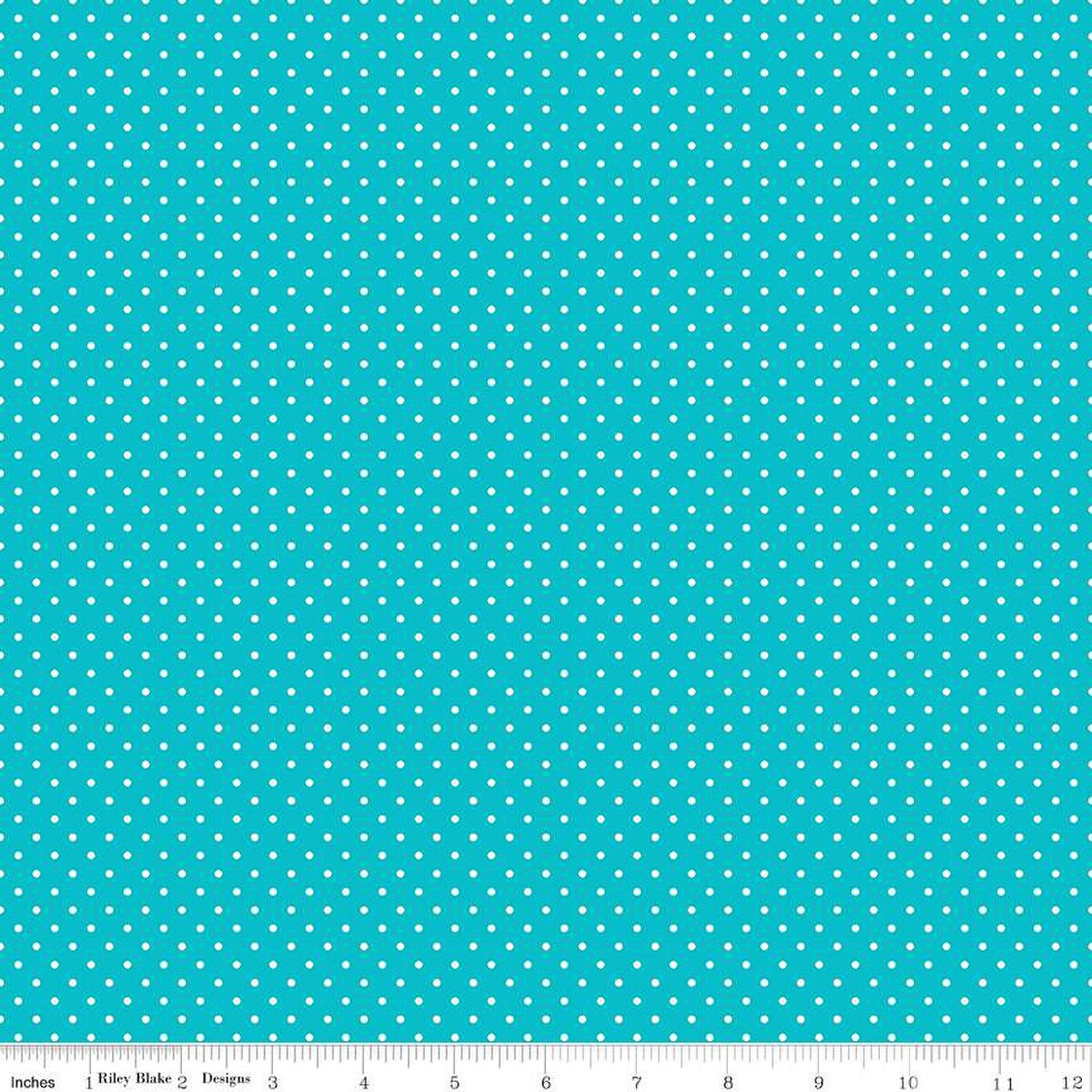 Swiss Dot - Quilting Cotton Fabric - Mermaid's Tail