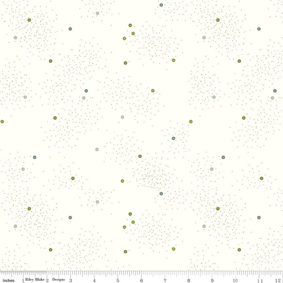 Dainty Daisy on Cloud - Quilting Cotton Fabric - Herbs