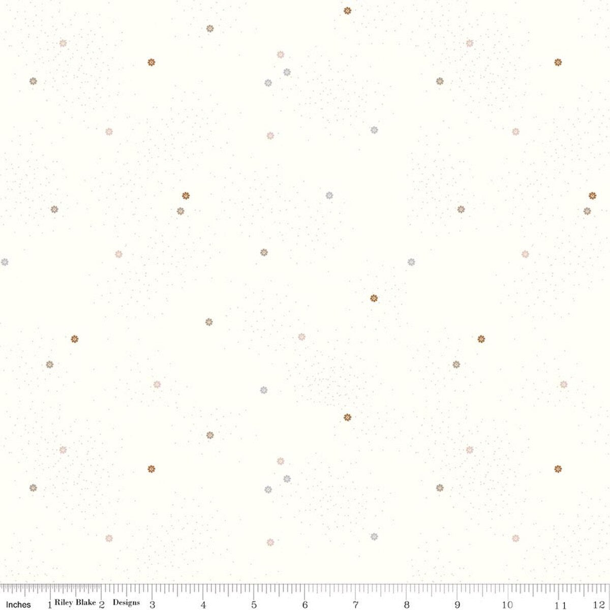 Dainty Daisy on Cloud - Quilting Cotton Fabric - Neutrals