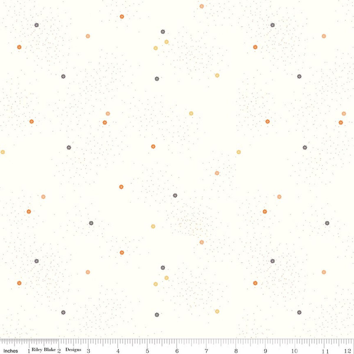 Dainty Daisy on Cloud - Quilting Cotton Fabric - Spooky