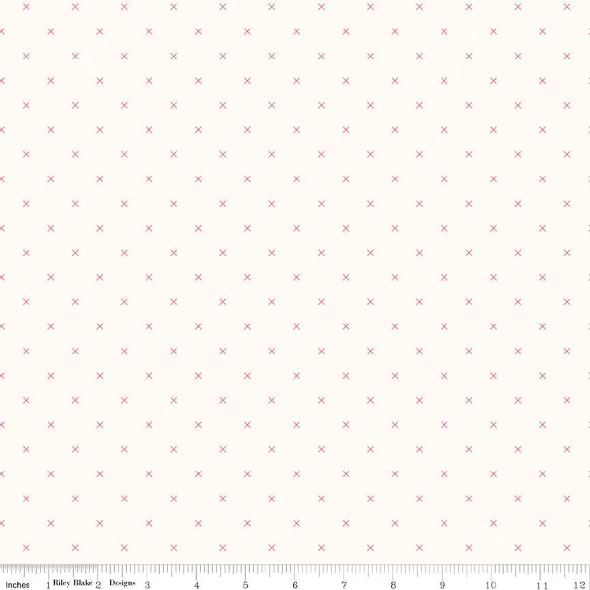Bee Cross Stitch – Quilting Cotton Fabric – On Cloud - Tea Rose