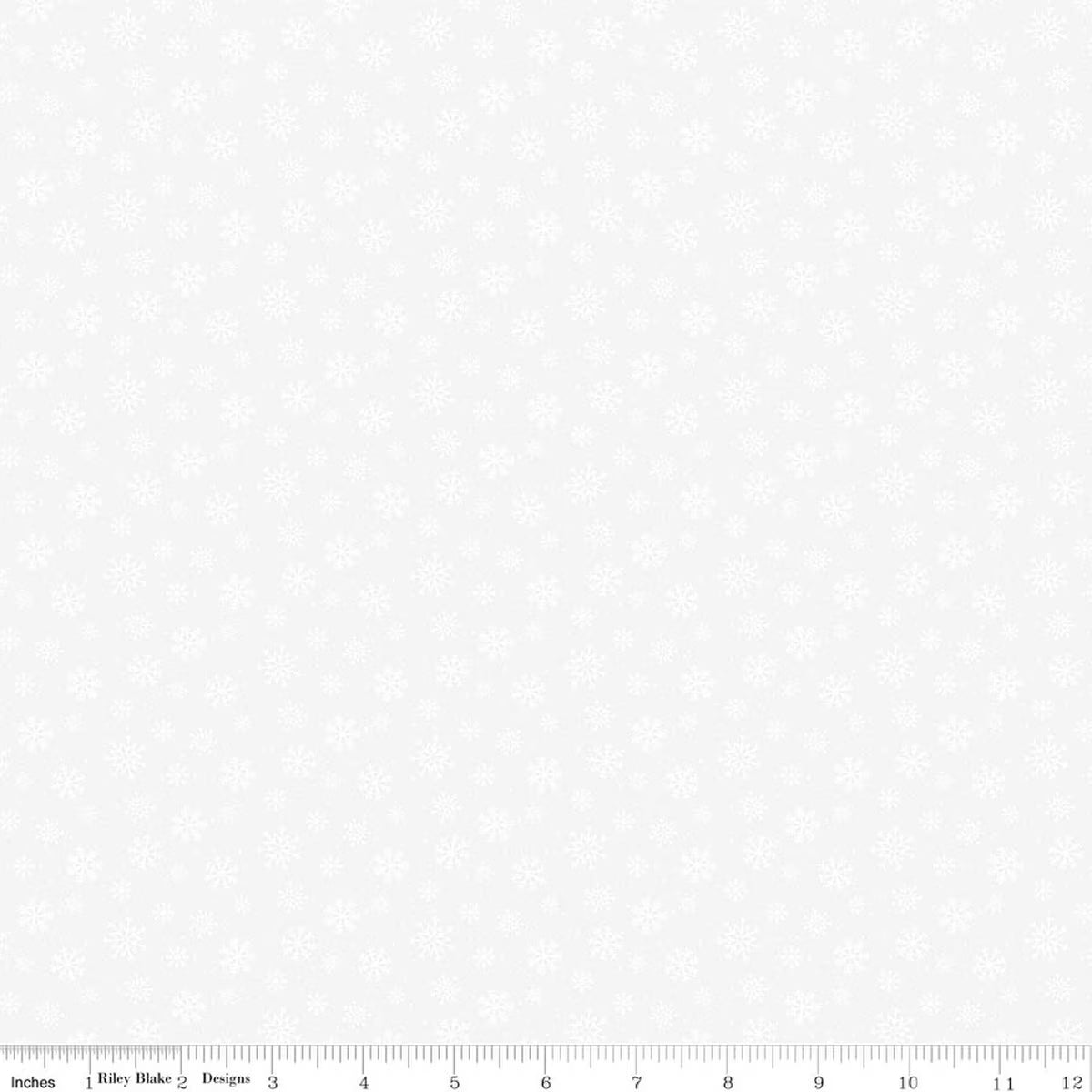 Seasonal Basics - Quilting Cotton Fabric - Snowflakes - White