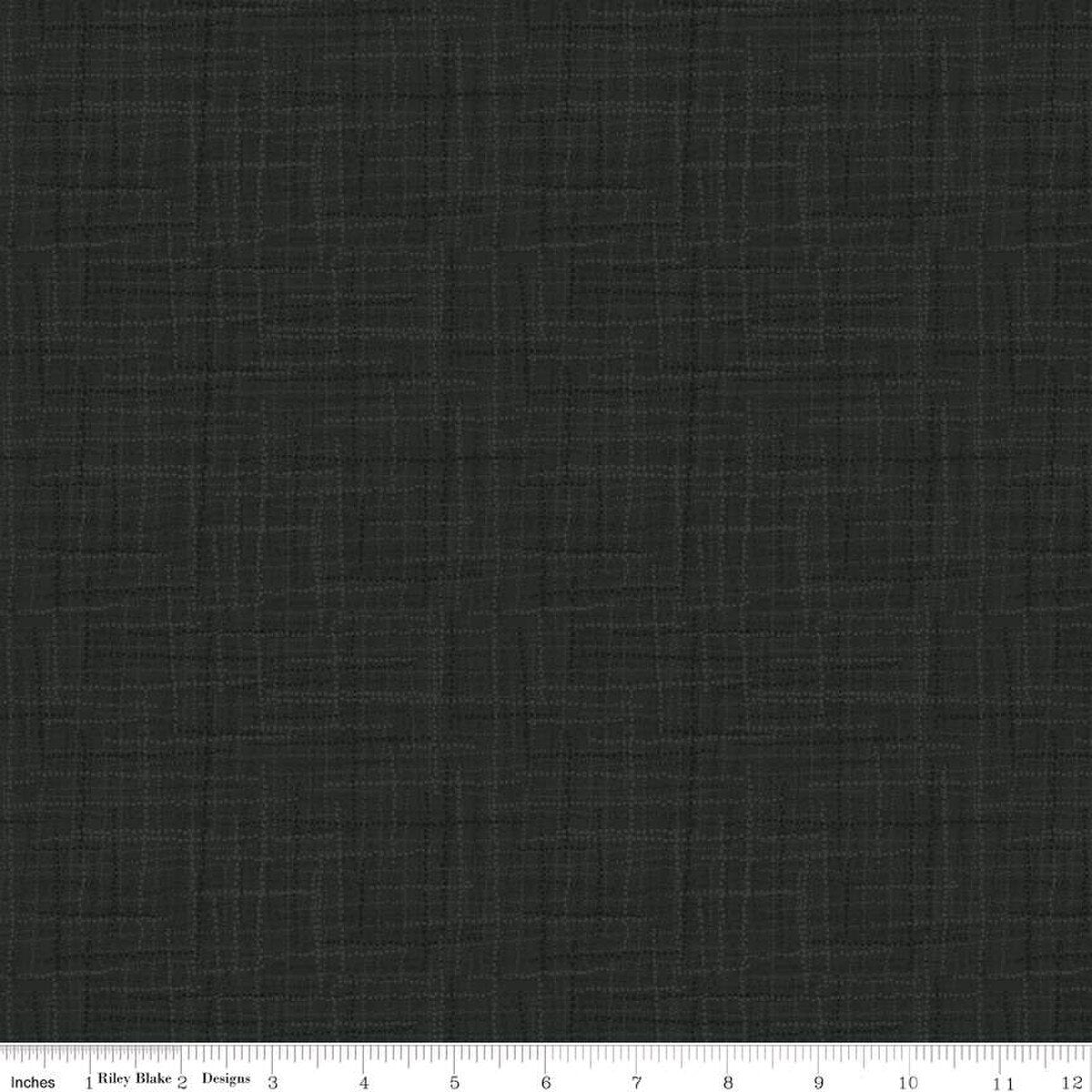 Grasscloth Cotton - Quilting Cotton Fabric - Black