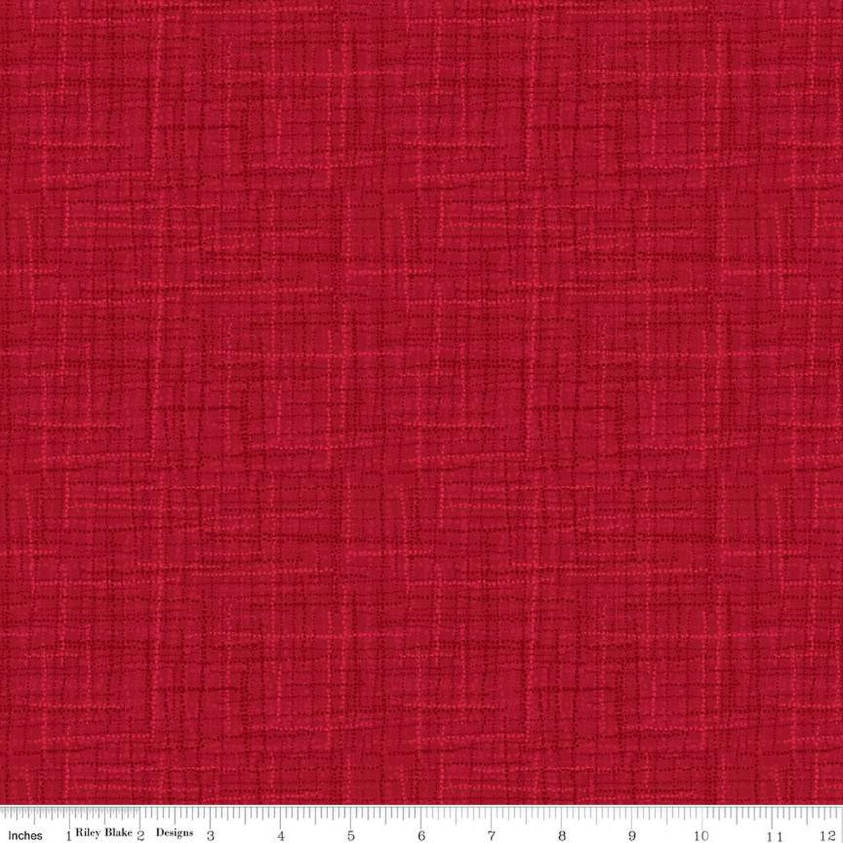 Grasscloth Cotton - Quilting Cotton Fabric - Cranberry