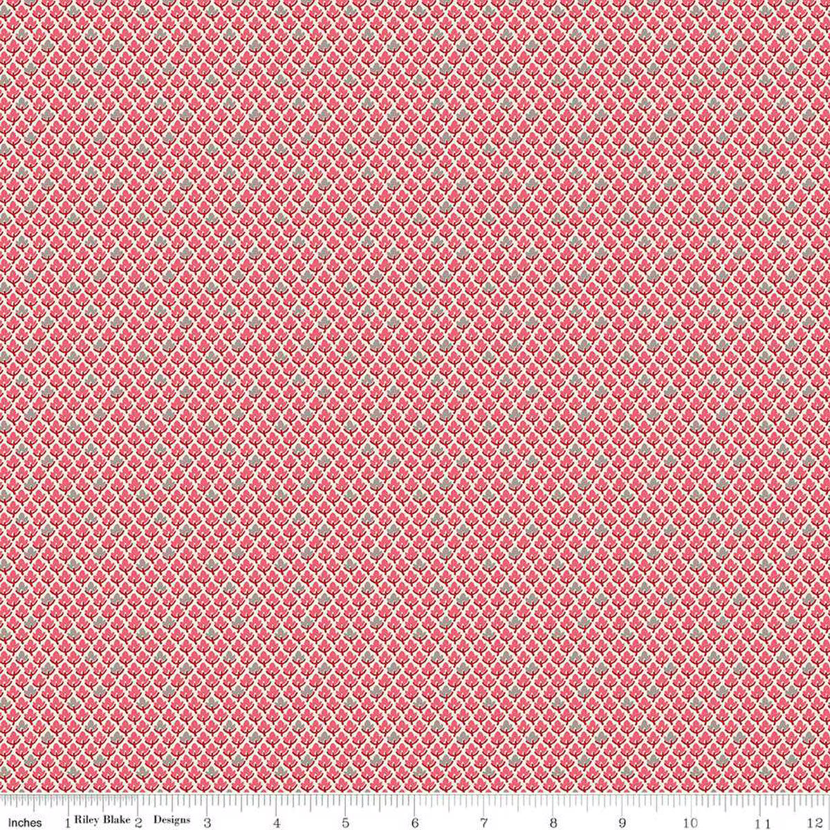 Prim - Cotton Fabric - Leaves - Tea Rose