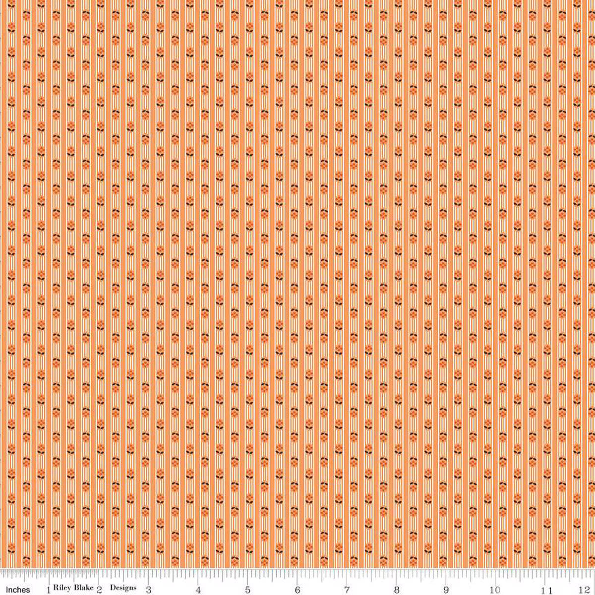 Prim - Cotton Fabric - Stripe - Melon
