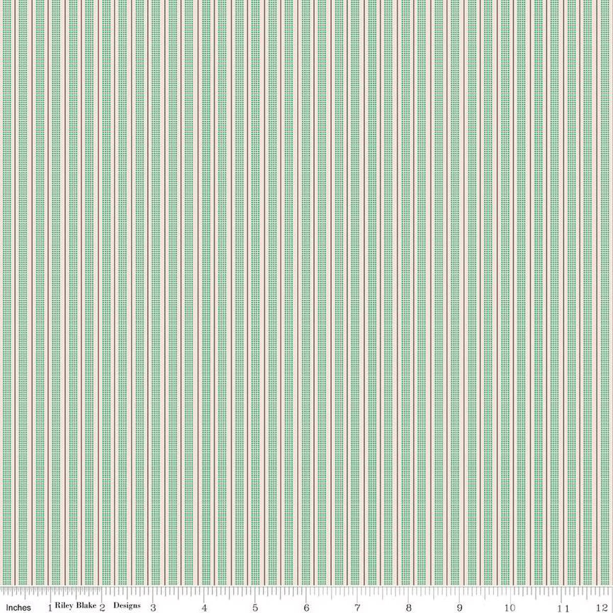 Prim - Cotton Fabric - Ticking - Alpine