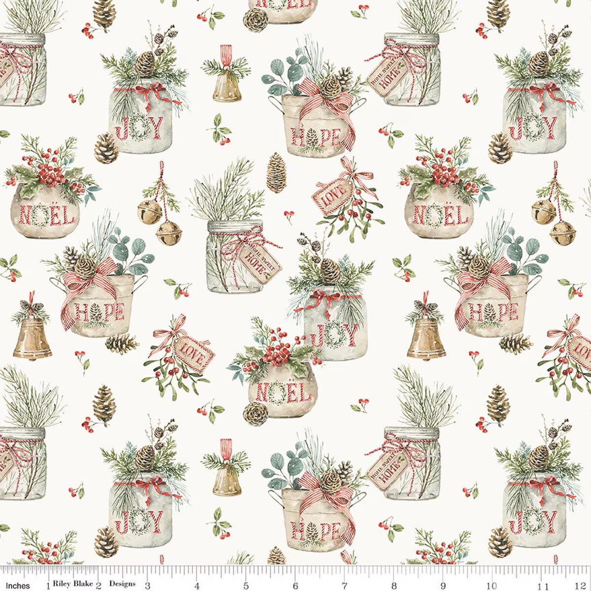 Holiday Spirit - Quilting Cotton Fabric - Main - Cream